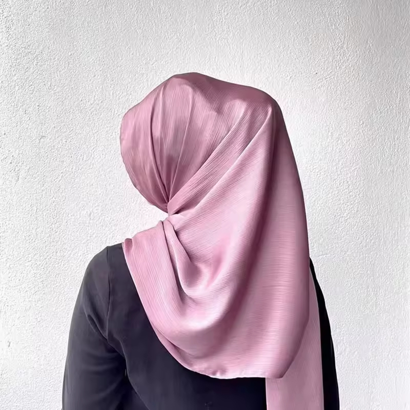 ลาเวน สีทึบซาตินผ้าไหมฮิญาบผ้าพันคอเรียบผ้าไหมผ้าคลุมไหล่ ฮิญาบ มุสลิมผ้าไหมสดใสผ้าคลุมศีรษะ ตุง