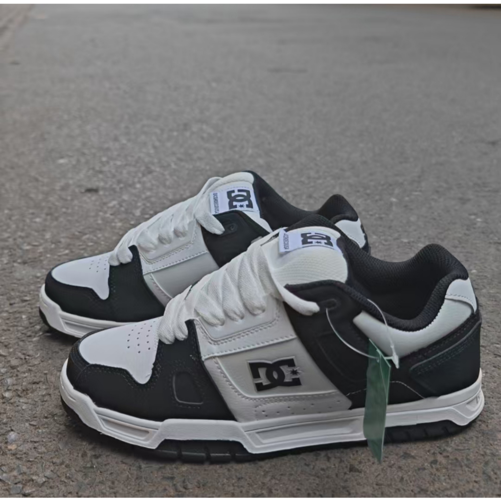 [Speed Fashion Sports Trend Collection Store] Stag Skateboard Shoes Black Wht Nubuck Mens Hip-Hop Co