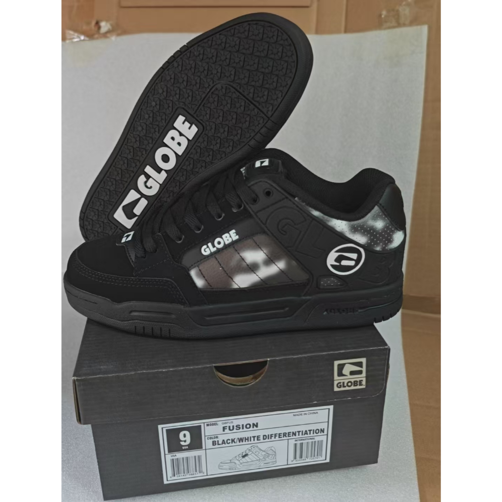 รองเท้าสเก็ตของ Globe Tilt สีดํา Nubuck Mens Hip Hop คู่ Street สเก็ตบอร์ดรองเท้าผ้าใบ Sticky ยาง Sole Street Globe ความกว้างรองเท้า laces สเก็ตยี่ห้อสติกเกอร์
