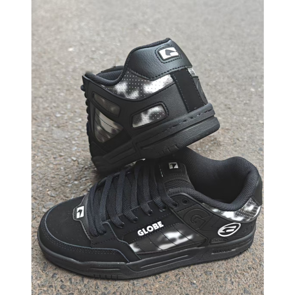 รองเท้าสเก็ตของ Globe Tilt สีดํา Nubuck Mens Hip Hop คู่ Street สเก็ตบอร์ดรองเท้าผ้าใบ Sticky ยาง Sole Street Globe ความกว้างรองเท้า laces สเก็ตยี่ห้อสติกเกอร์