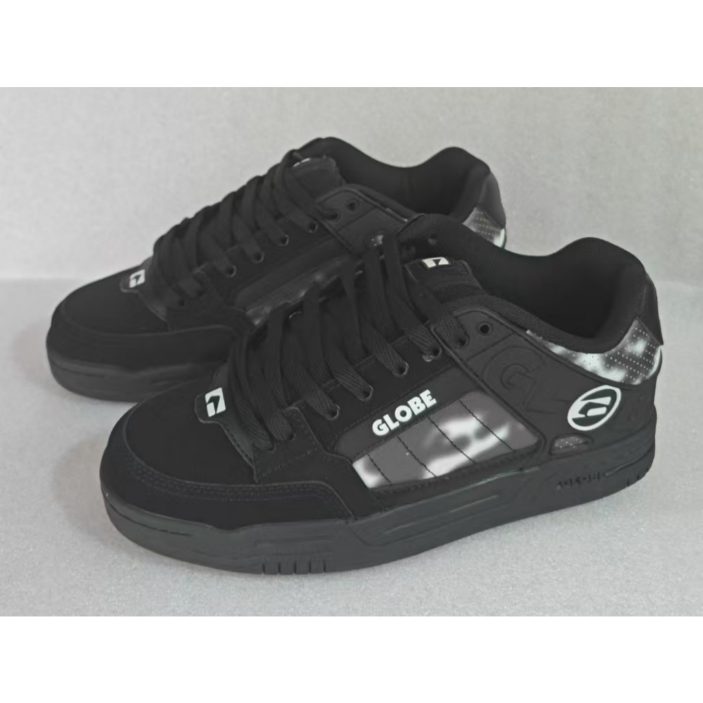 รองเท้าสเก็ตของ Globe Tilt สีดํา Nubuck Mens Hip Hop คู่ Street สเก็ตบอร์ดรองเท้าผ้าใบ Sticky ยาง Sole Street Globe ความกว้างรองเท้า laces สเก็ตยี่ห้อสติกเกอร์