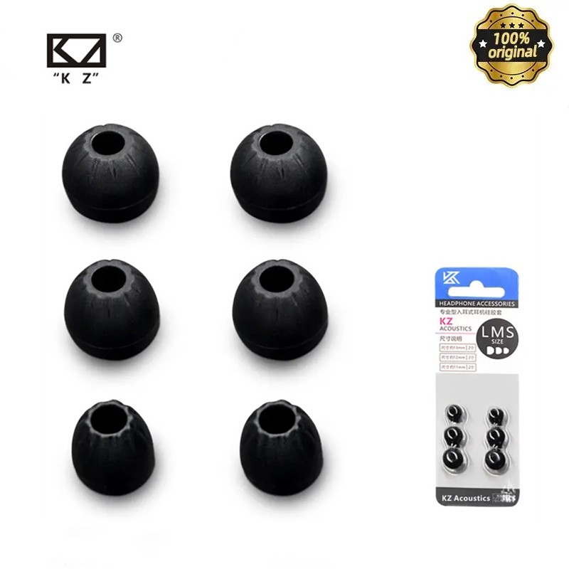Kz 3 คู่ (6 ชิ้น) หูฟังหน่วยความจําผ้าฝ้าย Earmuffs Rebound ที่อุดหู PU ฟองน้ําหน่วยความจํา Eartips