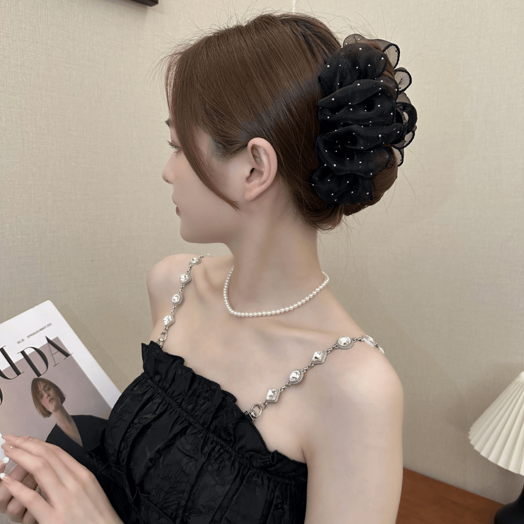 เดี่ยวเกาหลีใหม่ตาข่ายกิ๊บอารมณ์ความรู้สึกระดับไฮเอนด์เมฆฟองฉลามคลิปคว้าคลิปอุปกรณ์ผมผู้หญิง