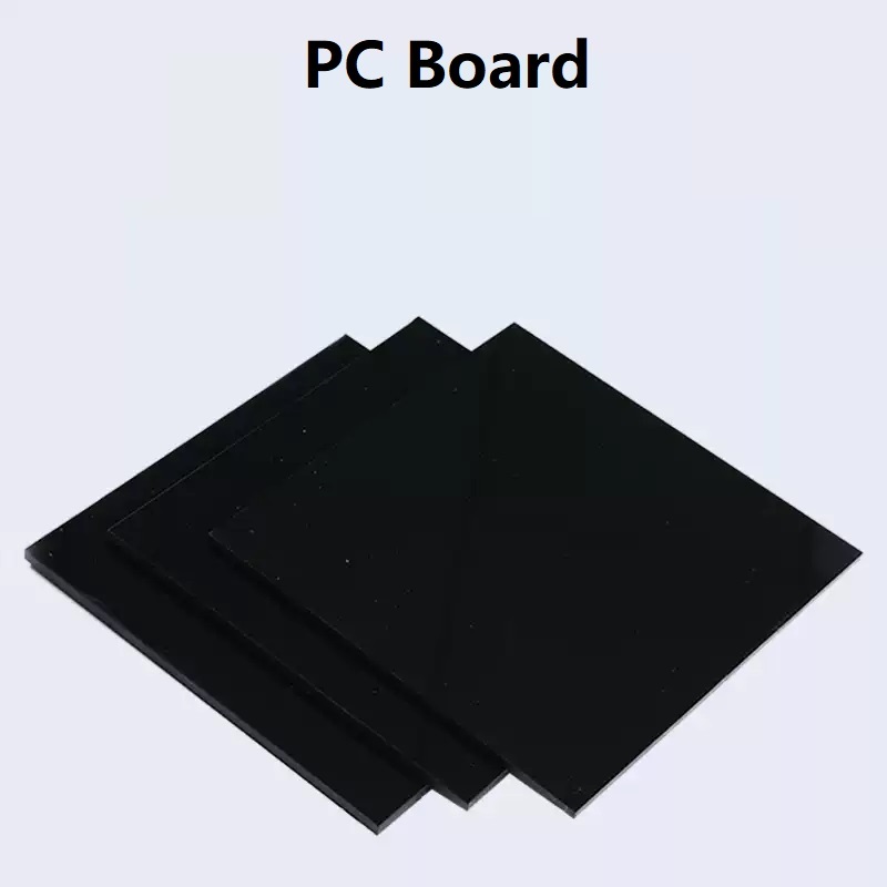 Black PC Sheet Polycarbonate Plate แผ่นพีซีสีดําแผ่นโพลีคาร์บอเนตบอร์ดซันไชน์พลาสติกโปร่งใสพีซีความอ