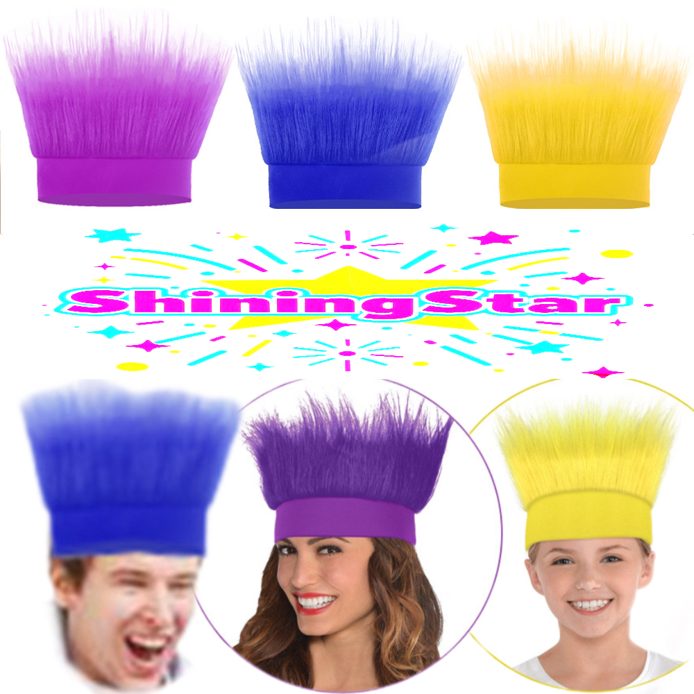 Shiningstars Trolls แถบคาดศีรษะแถบคาดศีรษะวิกผม Troll เครื่องแต่งกายอุปกรณ์เสริมสําหรับงานปาร์ตี้กีฬาเครื่องแต่งกายคอสเพลย์