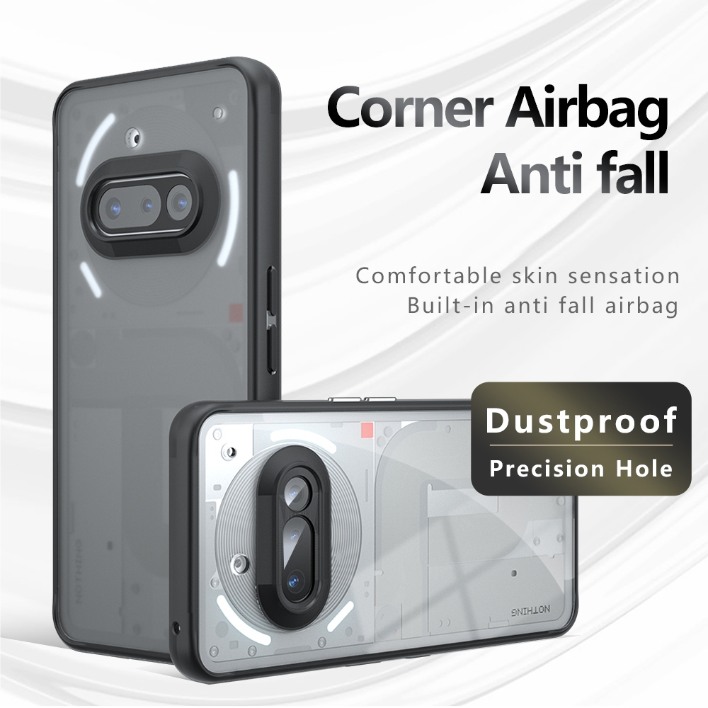 Light Scrub / Fully Transparent PC Skin feel Phone Case for Nothing Phone 3a Pro Anti-fall Protection Hard Cover