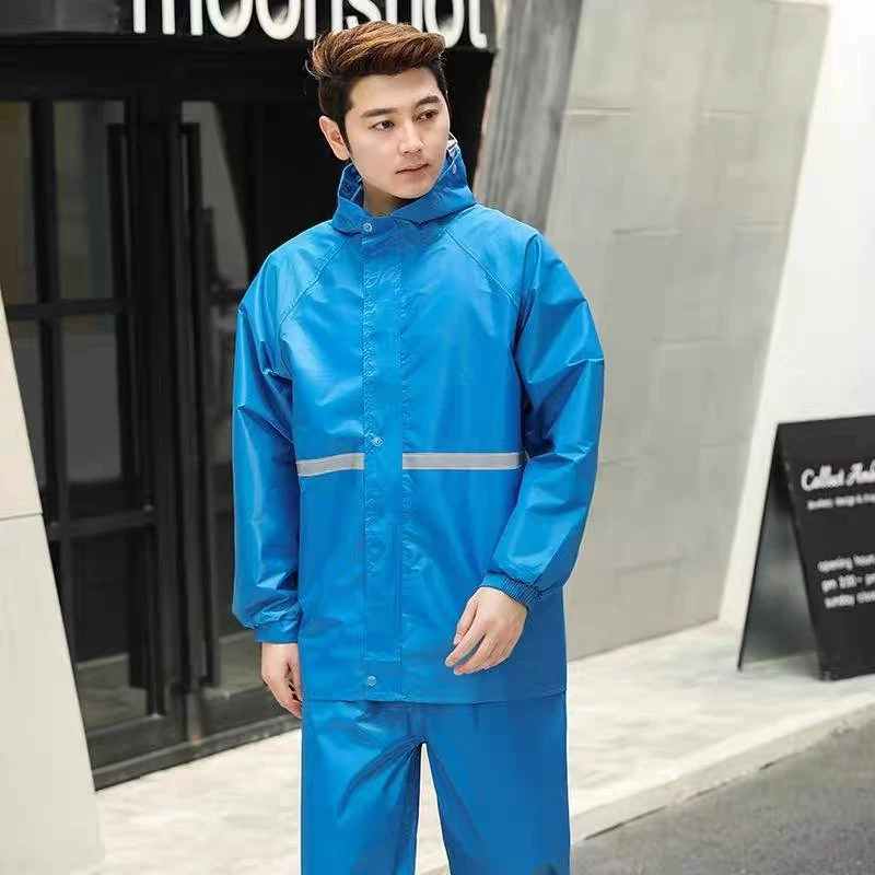 ชุดเสื้อกันฝนสำหรับผู้ขับขี่รถจักรยานยนต์ แบบแยกชิ้นแจ็คเก็ตและกางเกง thumbnail 4