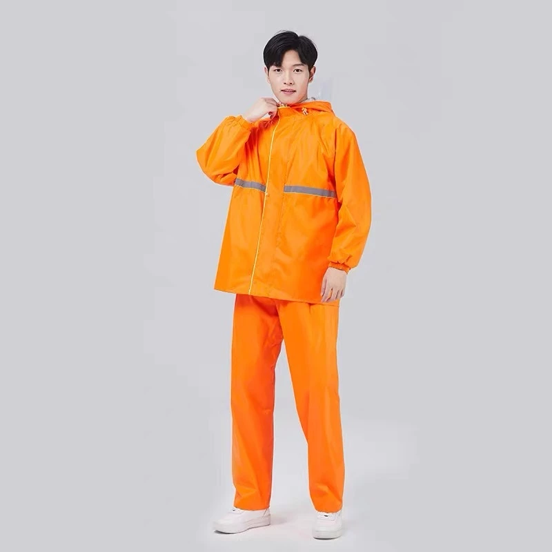 ชุดเสื้อกันฝนสำหรับผู้ขับขี่รถจักรยานยนต์ แบบแยกชิ้นแจ็คเก็ตและกางเกง thumbnail 8