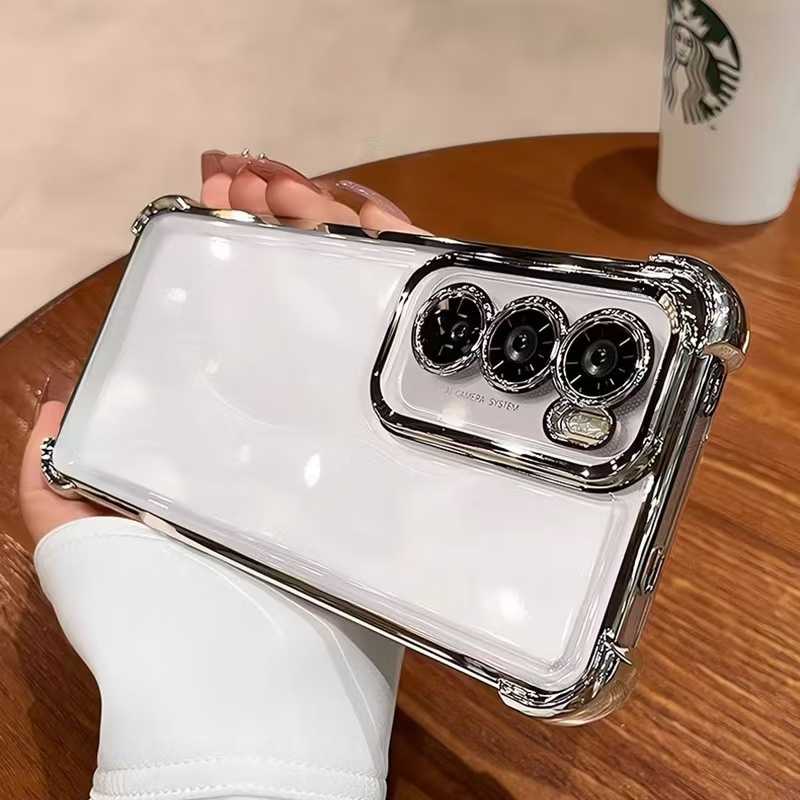 เคส OPPO Reno 12 5g Reno 12 Pro เคสโทรศัพท์โปร่งใสป้องกันการตกสี่มุม SJDK