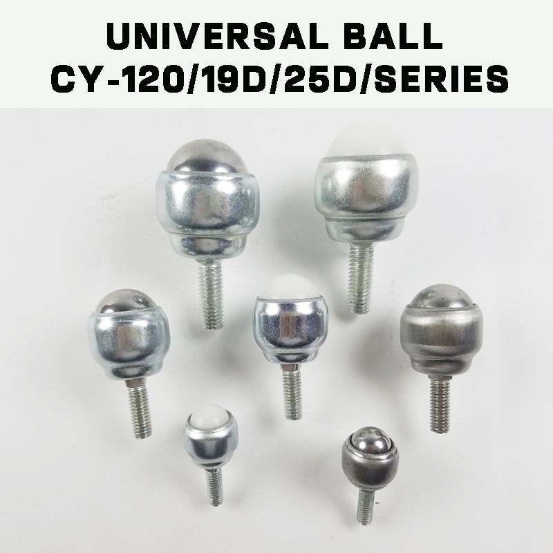 สแตนเลส universal ball CY-12D/CY-19D/CY-25D ไนลอน bull eye ล้อพร้อม rod ball แบริ่ง