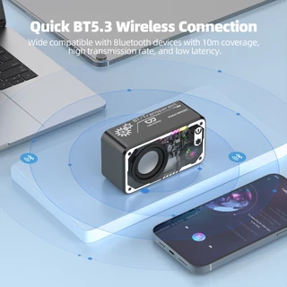 GOOJODOQ Mecha style Mini Bluetooth speaker RGB Transparent 500mAh