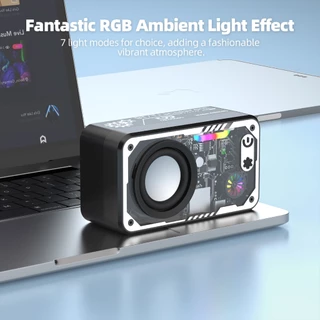 GOOJODOQ Mecha style Mini Bluetooth speaker RGB Transparent 500mAh