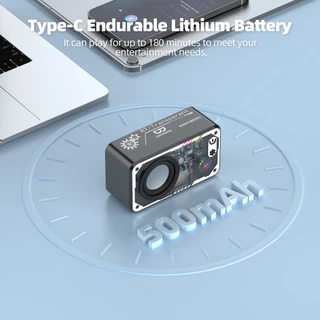 GOOJODOQ Mecha style Mini Bluetooth speaker RGB Transparent 500mAh
