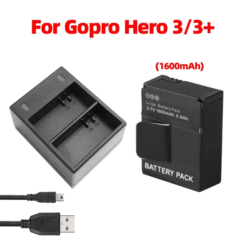 Gopro 3 3+ go pro charger battery