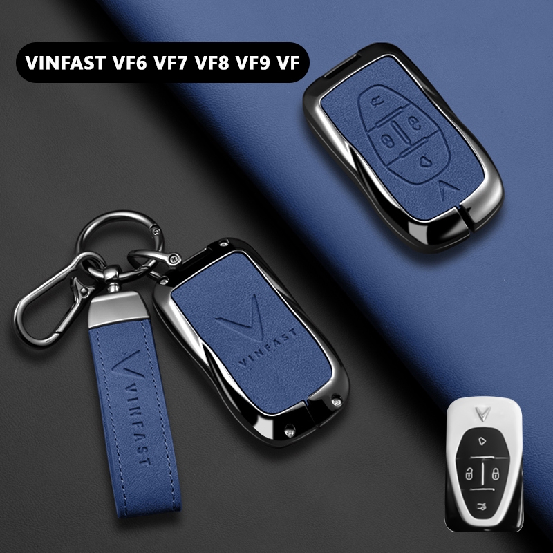 สําหรับ Vinfast VF6 VF7 VF8 VF9 VF e34Casing พวงกุญแจ + สังกะสีหนังกุญแจรถ
