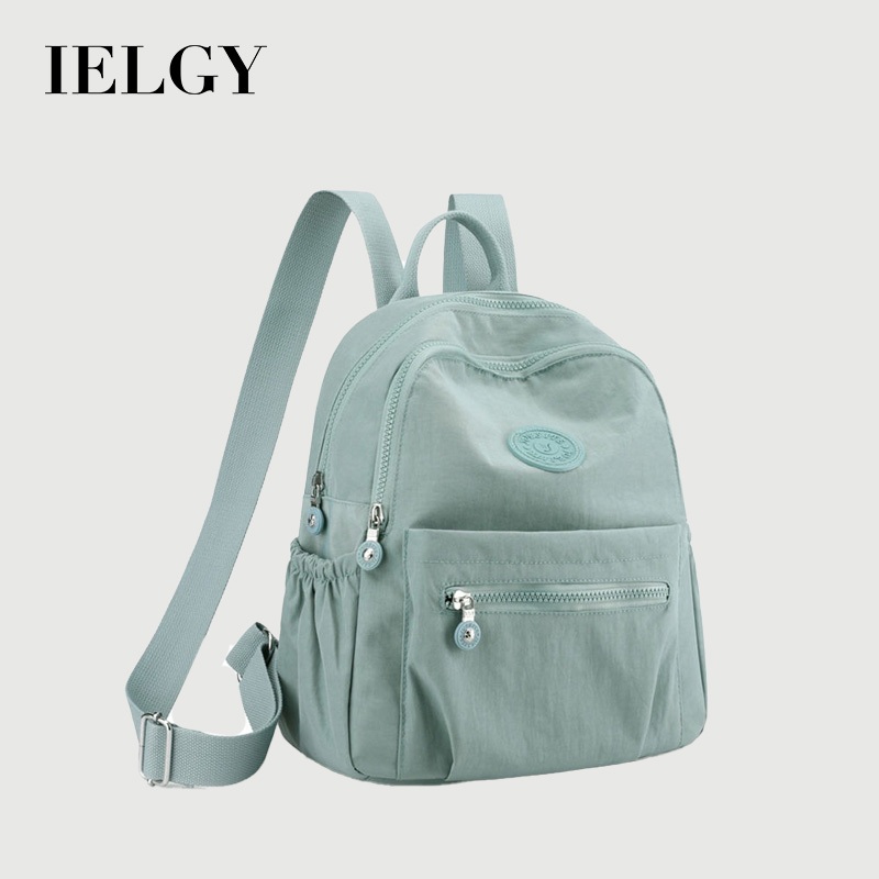 IELGY กระเป๋าเป้สะพายหลังผ้าไนลอนน้ําหนักเบาสําหรับเดินทางพร้อมฟังก์ชั่นความจุขนาดใหญ่และกันน้ํา