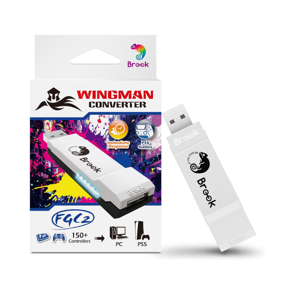 Brook Wingman FGC2 Converter สำหรับ PS5/PS4/Xbox Series X|S/Xbox One/Xbox Elite/Nintendo Switch/Arcade Stick Controller เปลี่ยนเป็น PS5/Windows PC