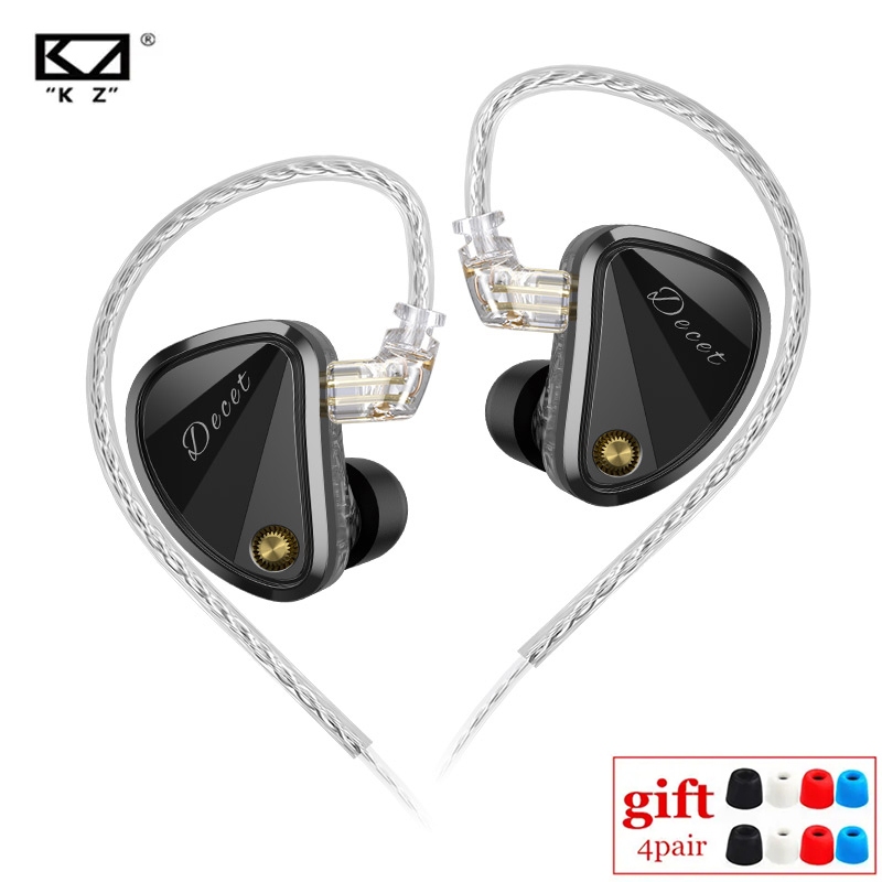 Kz Decet 10 หน่วยอัพเกรดไดรฟ์ 5DD ไดรฟ์แบบไดนามิกหูฟังปรับหูฟัง HIFI In Ear หูฟังเล่นเกมแบบมีสาย 2PIN สาย