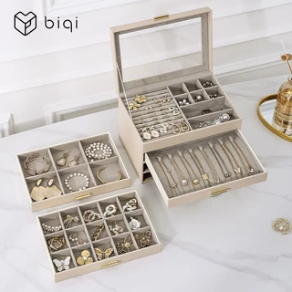 Casegrace กล่องเครื่องประดับ 4 ชั้น Jewellery Organizer กล่อง 3 ลิ้นชักสําหรับแว่นตากันแดดต่างหูสร้อยคอแหวนกล่องเครื่องประดับโมเดิร์นสไตล์