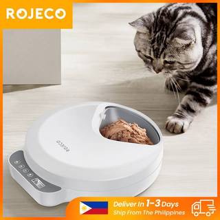 ROJECO 4 Meals Wireless Automatic Cat Feeder For Wet Dry Feeding Food Dispenser For Cats Dog Multifunctional Smart Pet Feeder