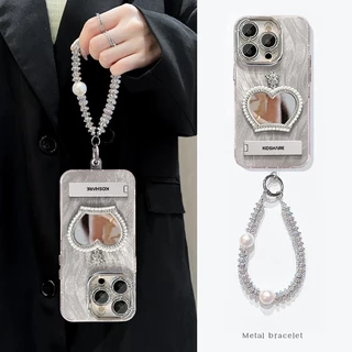 เคสโทรศัพท์กระจกแต่งหน้าชื่อแบบกําหนดเองใหม่เหมาะสําหรับเคสไอโฟน17 pro max 14 13 15 16 pro max air casing