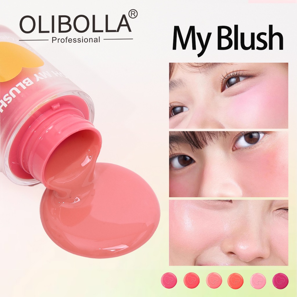 Olibbolla 2 IN 1 Liquid BLUSH LOVE Jam Liquid Blusher & Lip Glaze OH MY BLUSH LOVE