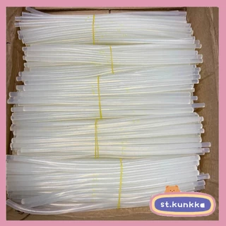 St.kunkka แท่งกาวเทียนเล็ก กาวแท่งร้อนละลายโปร่งใส (10 ชิ้น/ล็อต 7 มม. x 18 ซม.)