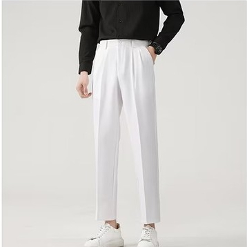 กางเกงสแล็คชาย  ผ้าเกรดพรีเมี่ยม มีความรู้สึกห้อยลงมา ไม่เหี่ยวย่น กระบอกตรง 3 สี 28-36 - รูปที่ 2