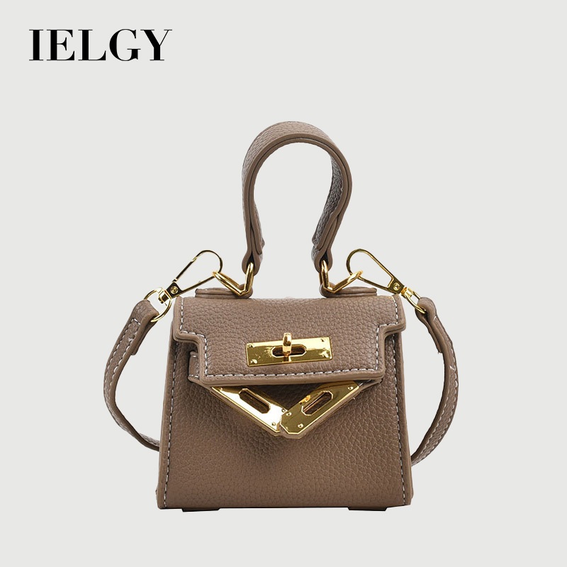 IELGY Fashion Simple Lock กระเป๋าสะพายพกพา
