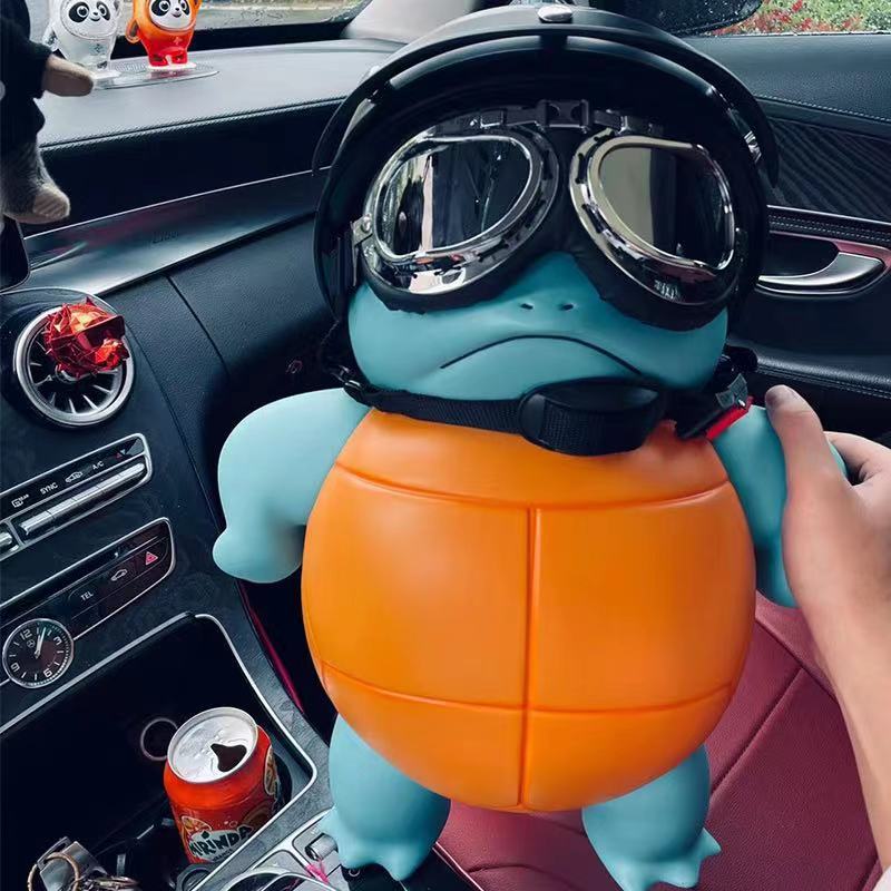 Jenny The Water-Spraying Jenny Turtle Car จี้ภายนอก The Pokémon with Water-Spraying ขนาดใหญ่ Tsunder