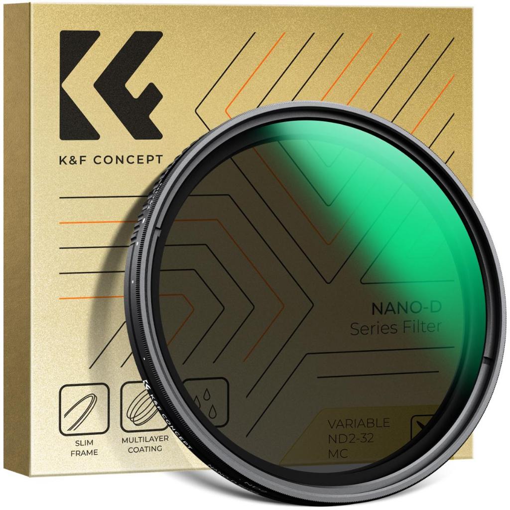 K&F Concept Nano-D Variable ND Filter ND2-ND32 (1-5 Stops) พร้อมเคลือบหลายชั้น 24 ชั้น ...