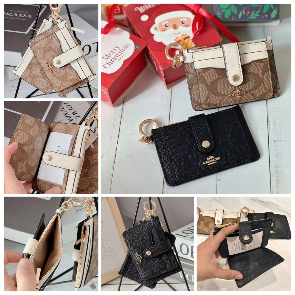 กระเป๋าสตางค์ 여성 แบบครึ่งพับคลาสสิก มีซิป