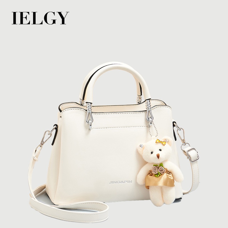 IELGY กระเป๋าถือแฟชั่นลําลองสุภาพสตรีหนึ่งไหล่ความจุขนาดใหญ่หนังนิ่มกระเป๋าหญิง