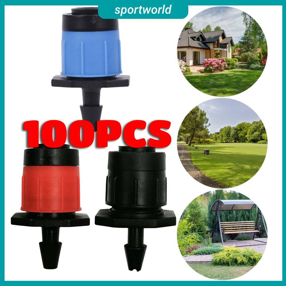 จัดส่งจากกรุงเทพ🚚 100pcs ชิ้นปรับรดน้ําหยด สปิงเกอร์ ชลประทานสปริงเกลอร์ท่อ 4/7 มม ละอองน้ำรอบทิศทาง ปรับความแรงน้ำได้ ให้น้ำรอบทิศทาง 360 องศา