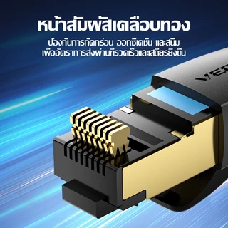 Vention สายแลน Cat8 RJ45 40Gbps 2000MHz สายเครือข่ายความเร็วสูง สำหรับเกมมิ่ง/PS5/เราเตอร์/แล็ปท็อป
