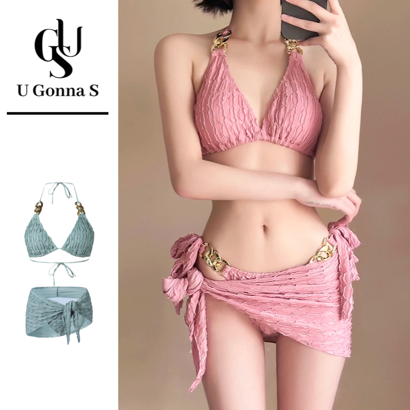 U Gonna S ชุดบิกินี่พร้อมชุดว่ายน้ําสําหรับผู้หญิง 3 ชิ้นเบาะชุดเซ็กซี่ Beachwear เสื้อผ้าแฟชั่น Oodd ออกแบบใหม่ 2025