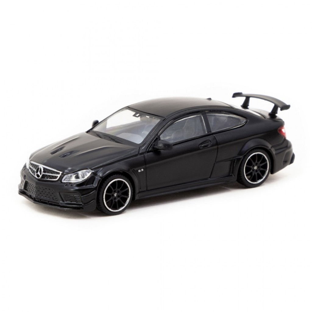 Tarmac Works T64G-009-MB 1/64 Mercedes-Benz C 63 AMG Coupe สีดํา Series Matte สีดํา Diecast Scale รุ