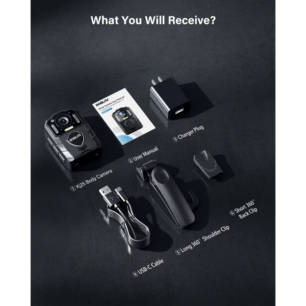 Boblov KJ25 Body กล้อง 1080P กล้องตํารวจ 3000mAh Battery13H การบันทึก Night Vision Mini Camcorder การบังคับใช้กฎหมาย