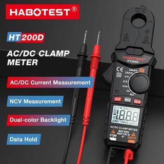 HABOTEST HT200D แคลมป์มิเตอร์แบบดิจิตอลแรงดันไฟฟ้า 200A DC/AC มัลติมิเตอร์แคลมป์มิเตอร์ปัจจุบัน