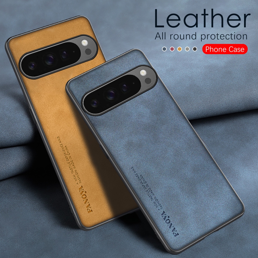 Ybcg กันกระแทกสําหรับ Google Pixel 9A 8A 8 9Pro 6A 7A หรูหราหนัง TPU นุ่มปกหลังโทรศัพท์สําหรับ Pixel