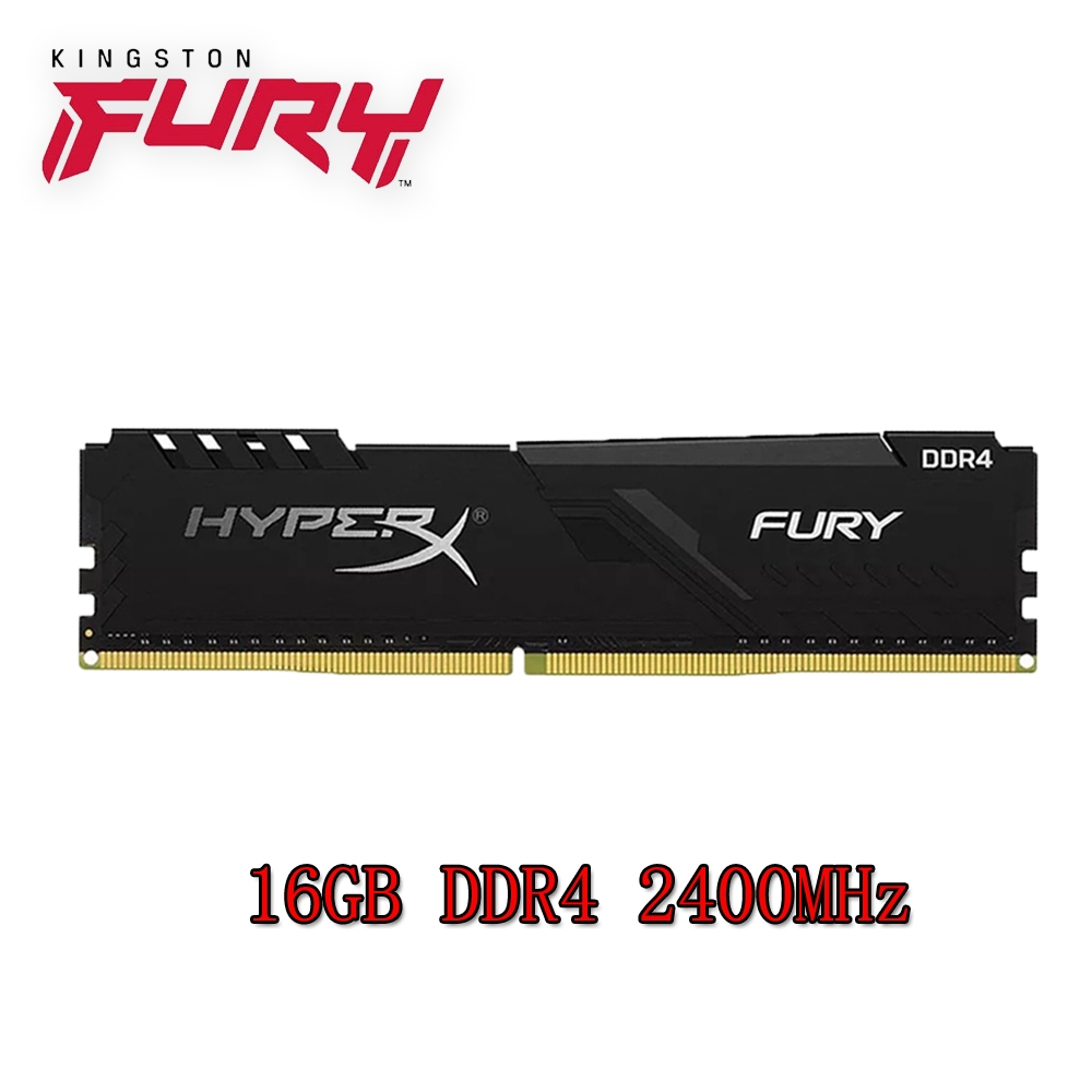 Kingston HyperX Fury DDR4 RAM 16GB DDR4 2400MHz HX424C15FB/16 คอมพิวเตอร์เดสก์ท็อปหน่วยความจํา RAM 2