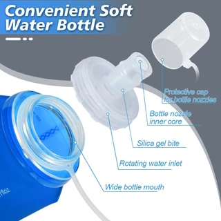 Newboler 250ml/300ml/500ml Soft Flask TPU ขวดน้ํานุ่มพับได้เหมาะสําหรับวิ่งจ๊อกกิ้งเดินป่ามาราธอนขี่จักรยาน