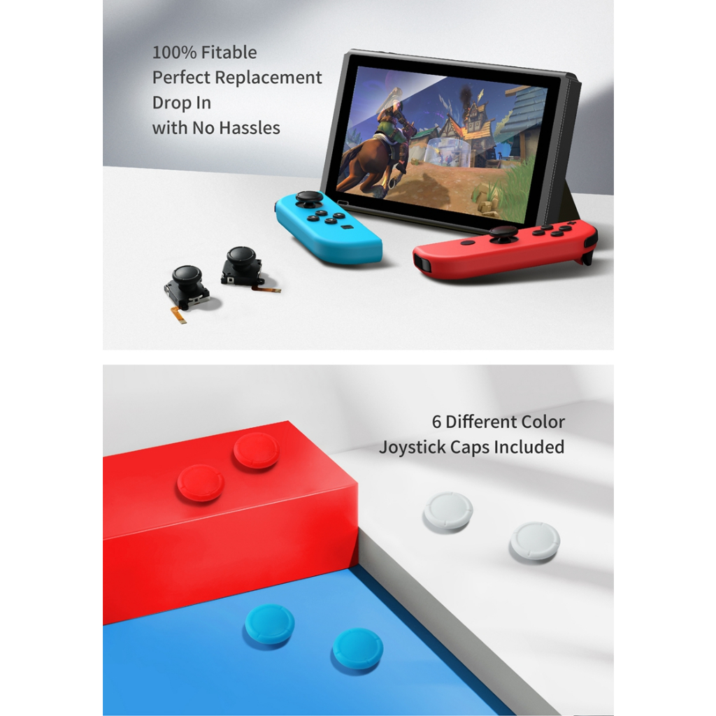 Gulikit TMR จอยสติ๊กสําหรับ Joy-Con ใช้งานร่วมกับ Nintendo Switch/สวิทช์ OLED/สวิทช์ Lite Joycon Controller GuliKit Hall จอยสติ๊กสําหรับ Joy-Con AKNES GuliKit NS40T TMR Sensing จอยสติ๊ก