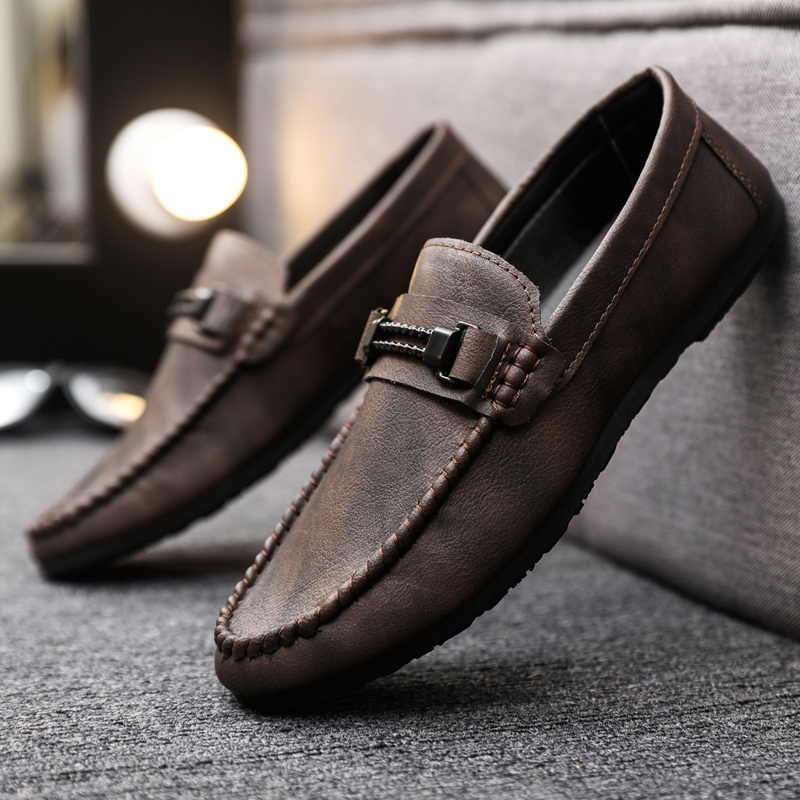 🚚สปอตสินค้า🚚 รองเท้า loafer รองเท้าหนัง รองเท้าออกซฟอร์ดหนัง โลฟเฟอร์ โลฟเฟอร์หนังลําลอง  คชชูผู้ชาย