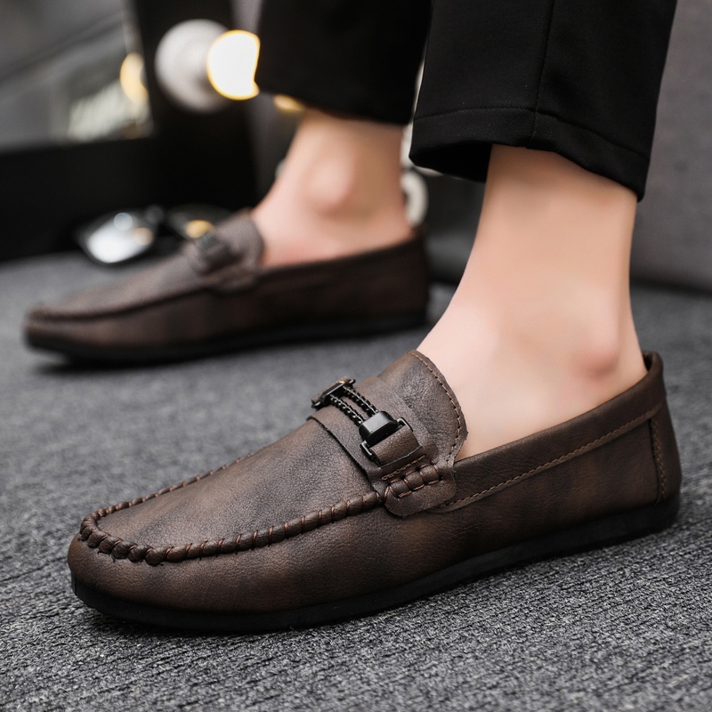 🚚สปอตสินค้า🚚 รองเท้า loafer รองเท้าหนัง รองเท้าออกซฟอร์ดหนัง โลฟเฟอร์ โลฟเฟอร์หนังลําลอง  คชชูผู้ชาย