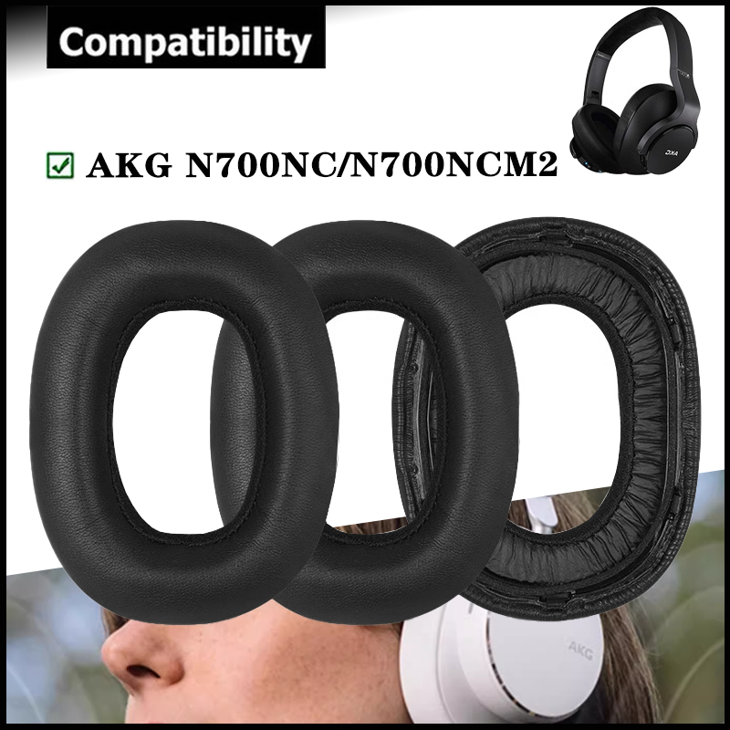1 คู่เปลี่ยนแผ่นรองหูฟังสําหรับ AKG N700 N700NC N700NCM2 ถ้วยหูฟัง Earmuffs โปรตีนหนังหน่วยความจําโฟมหูฟังครอบคลุมแผ่นรองหูฟัง