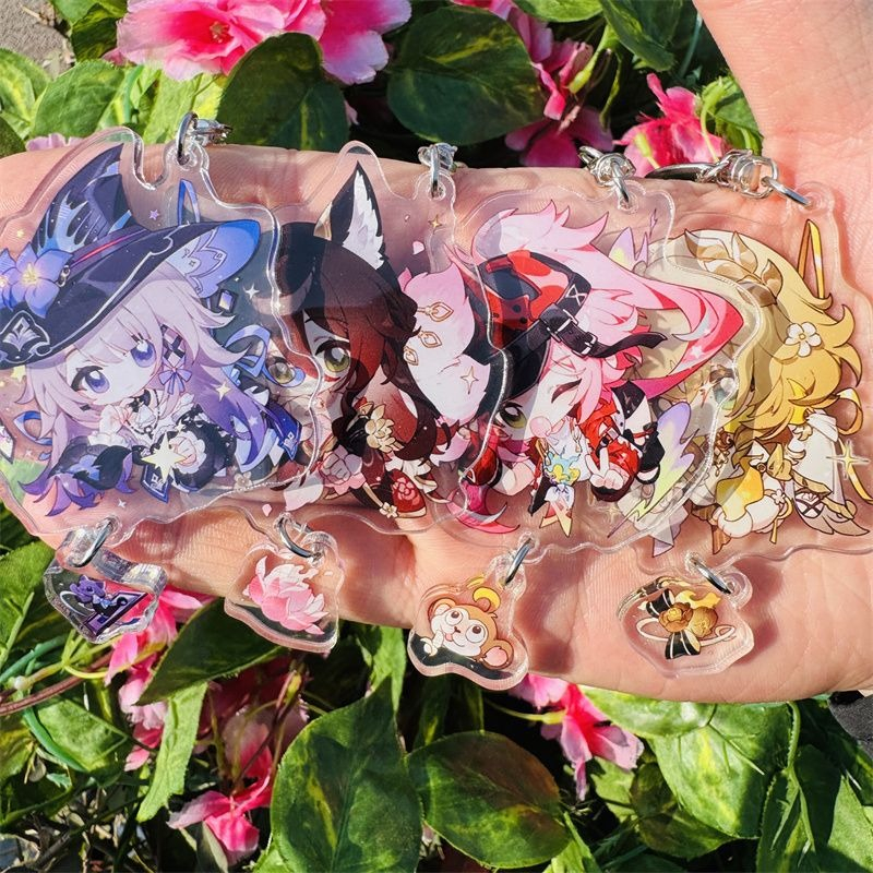 เกม Honkai Star Rail Herta Rappa Tingyun อุปกรณ์เสริม Key Chain น่ารักกระเป๋าจี้ Key แหวนแฟนของขวัญน่ารัก