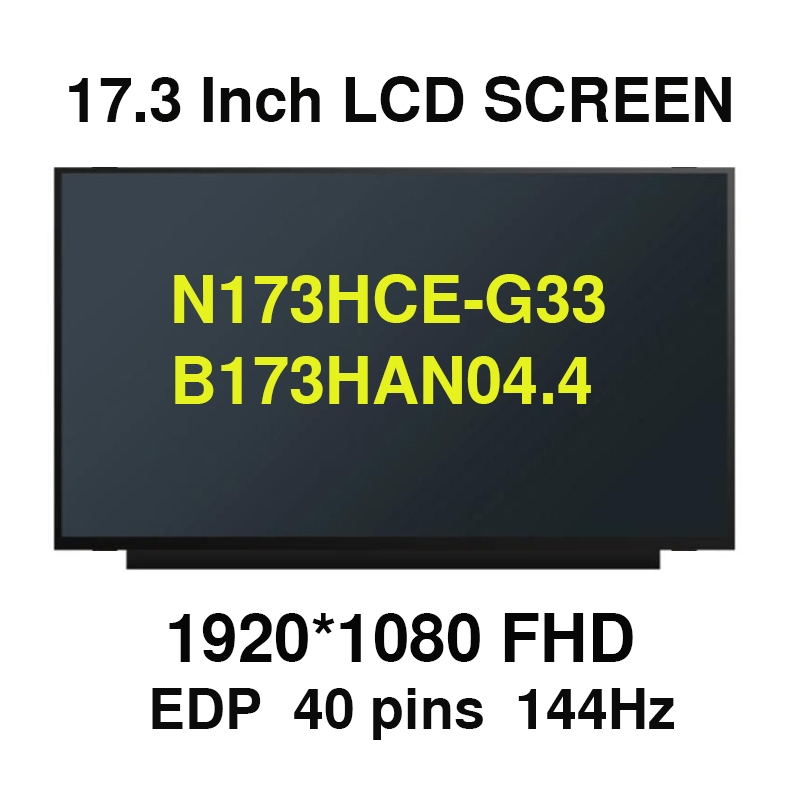 17.3 "144Hz แล็ปท็อปหน้าจอ N173HCE-G33 Fit B173HAN04.4 IPS 1920X1080 สําหรับ Lenovo Legion 5-17ITH6 