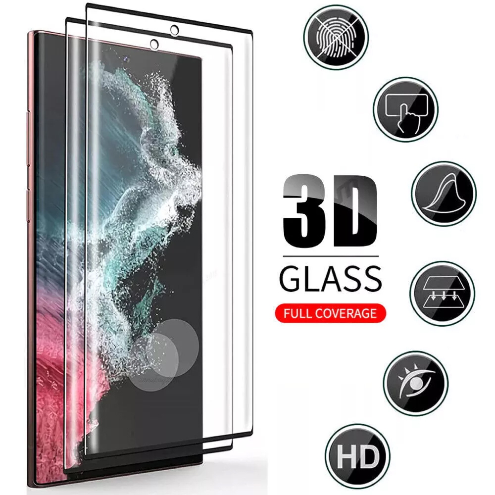 Samsung Galaxy S25 Edge S24 S23 S22 S21 Plus Ultra Full Cover กระจกเทมเปอร์ปกป้องหน้าจอฟิล์ม