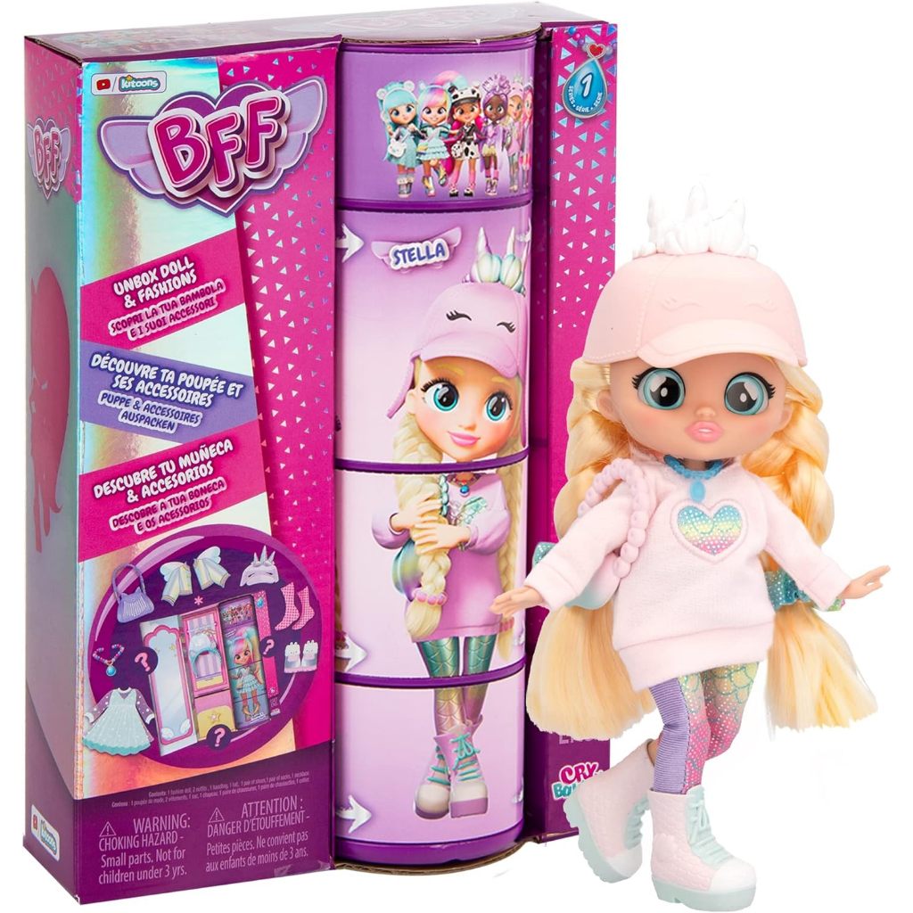 Cry Babies BFF Stella Fashion Doll with 9+ Surprises Including Outfit and Accessories for Fashion To